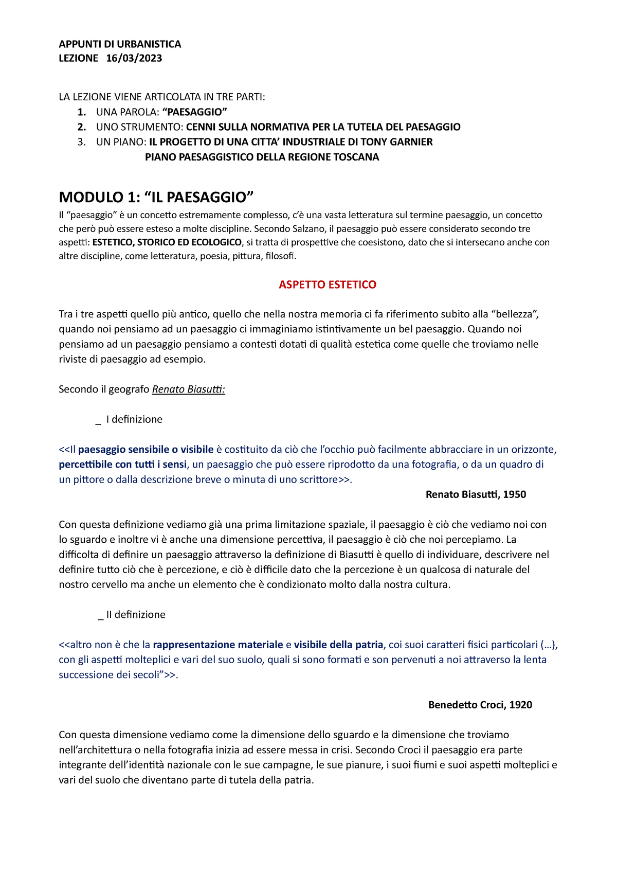 Urbanistica Lezione DEL 16-03 - APPUNTI DI URBANISTICA LEZIONE 16/03 ...