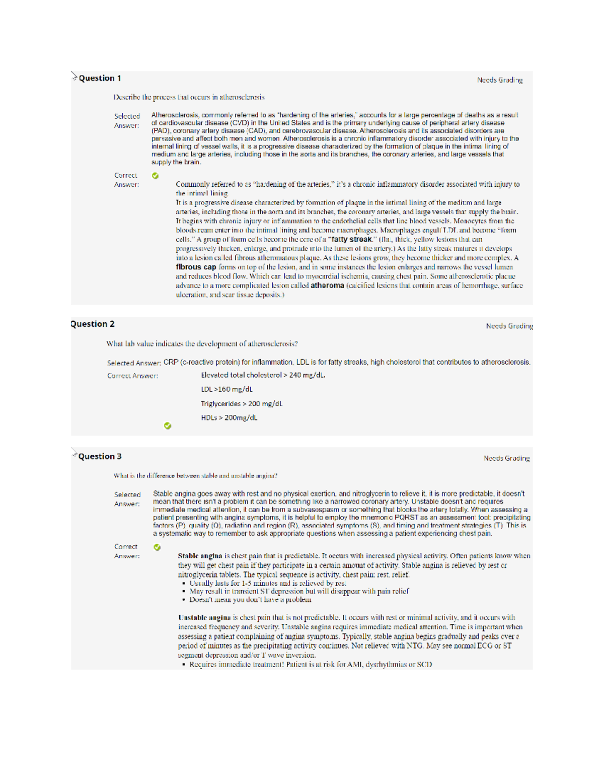 Med Surge III Cardiac assignment answers - Copy - NUR 415 - Studocu