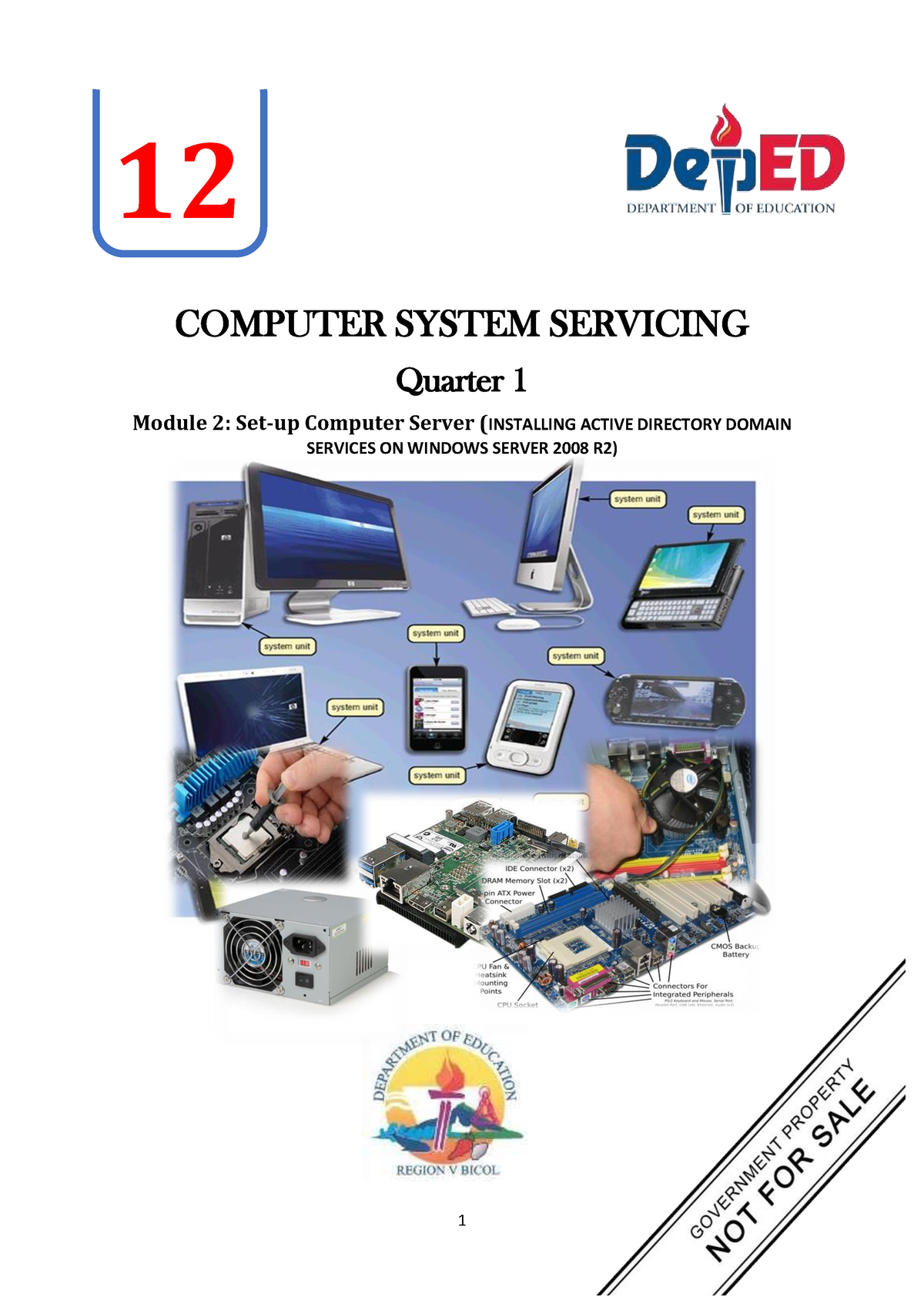 Lesson 2 - LECTURE - 12 COMPUTER SYSTEM SERVICING Quarter 1 Module 2 ...