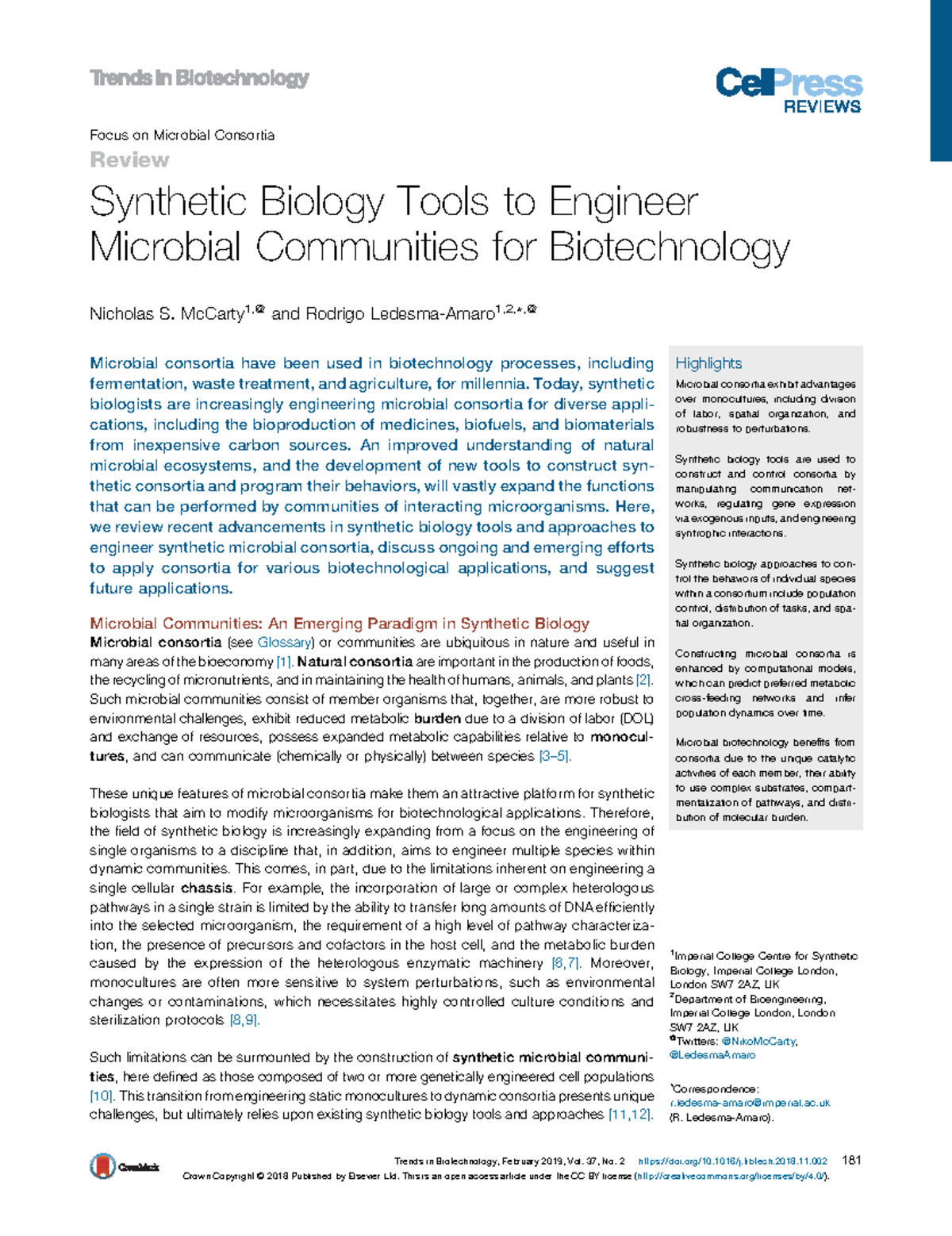 Synthetic Biology Tools to Engineer Microbial Comm - Focus on Microbial ...