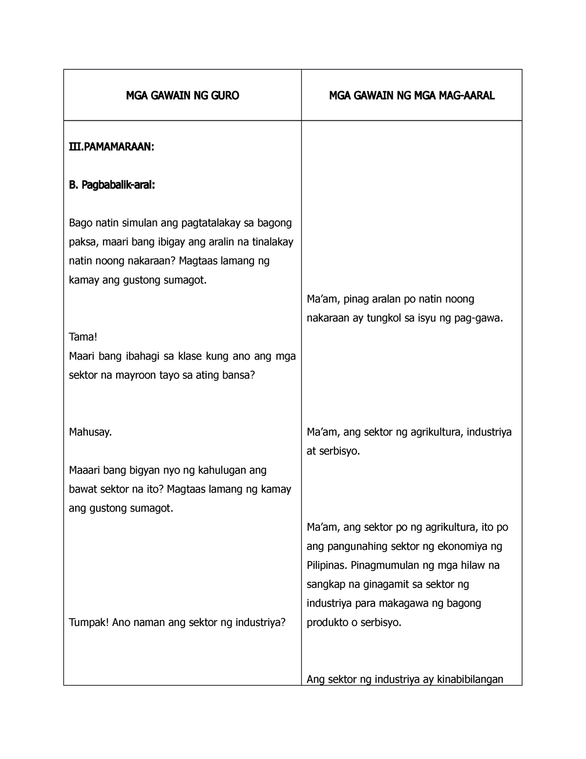 AP 10 Module 4 Mga Suliranin At Isyu Sa Paggawa PART 2 - MGA GAWAIN NG ...