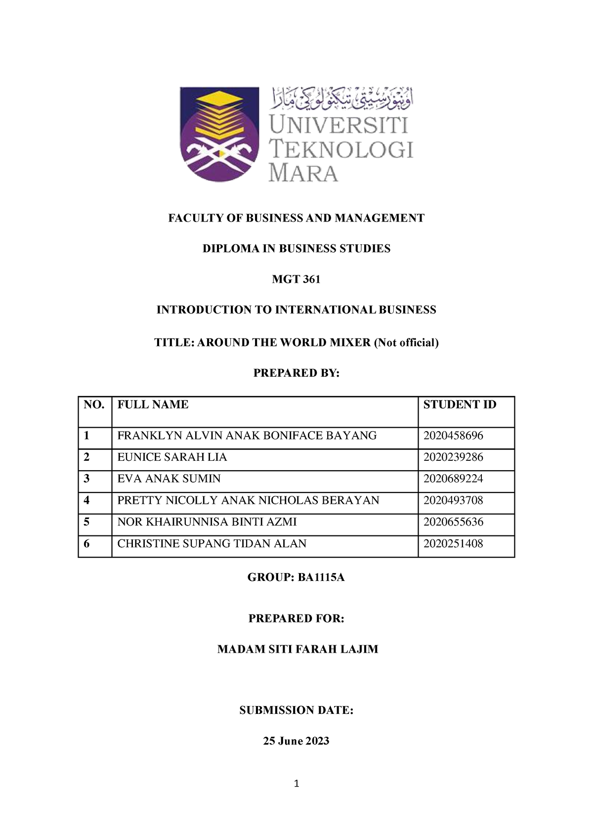 mgt361 group assignment