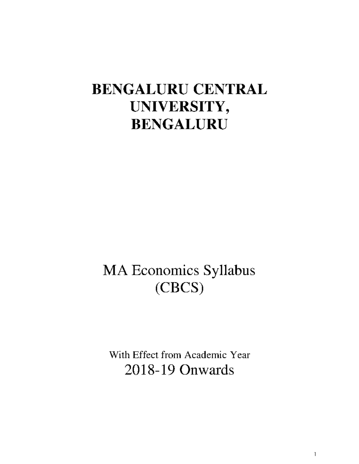 Ba Economics I And Ii Sem Syllabus Bengaluru Central University Ba Economics I And Ii Sem Syllabus Bengaluru Central University