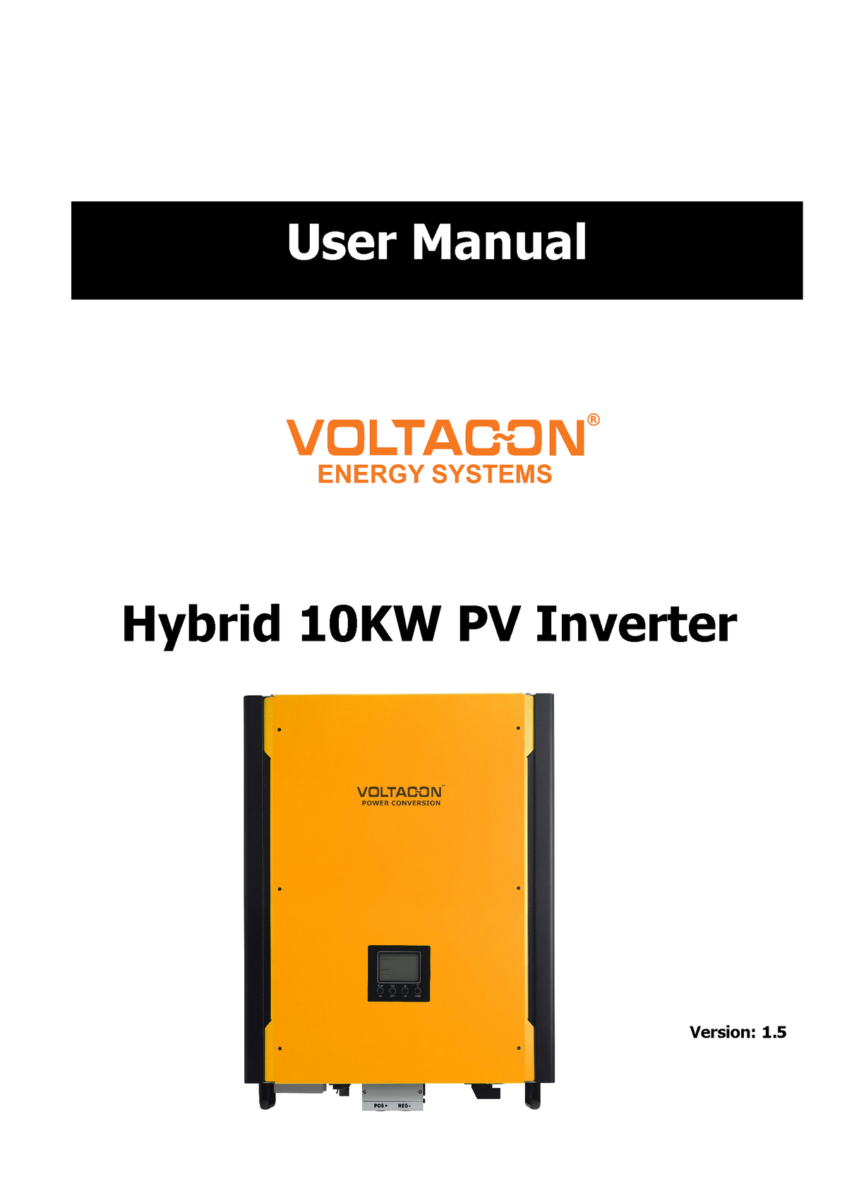 Hybrid Voltacon Infini Solar-10KW-manual-2019 11261 - Hybrid 10KW PV ...