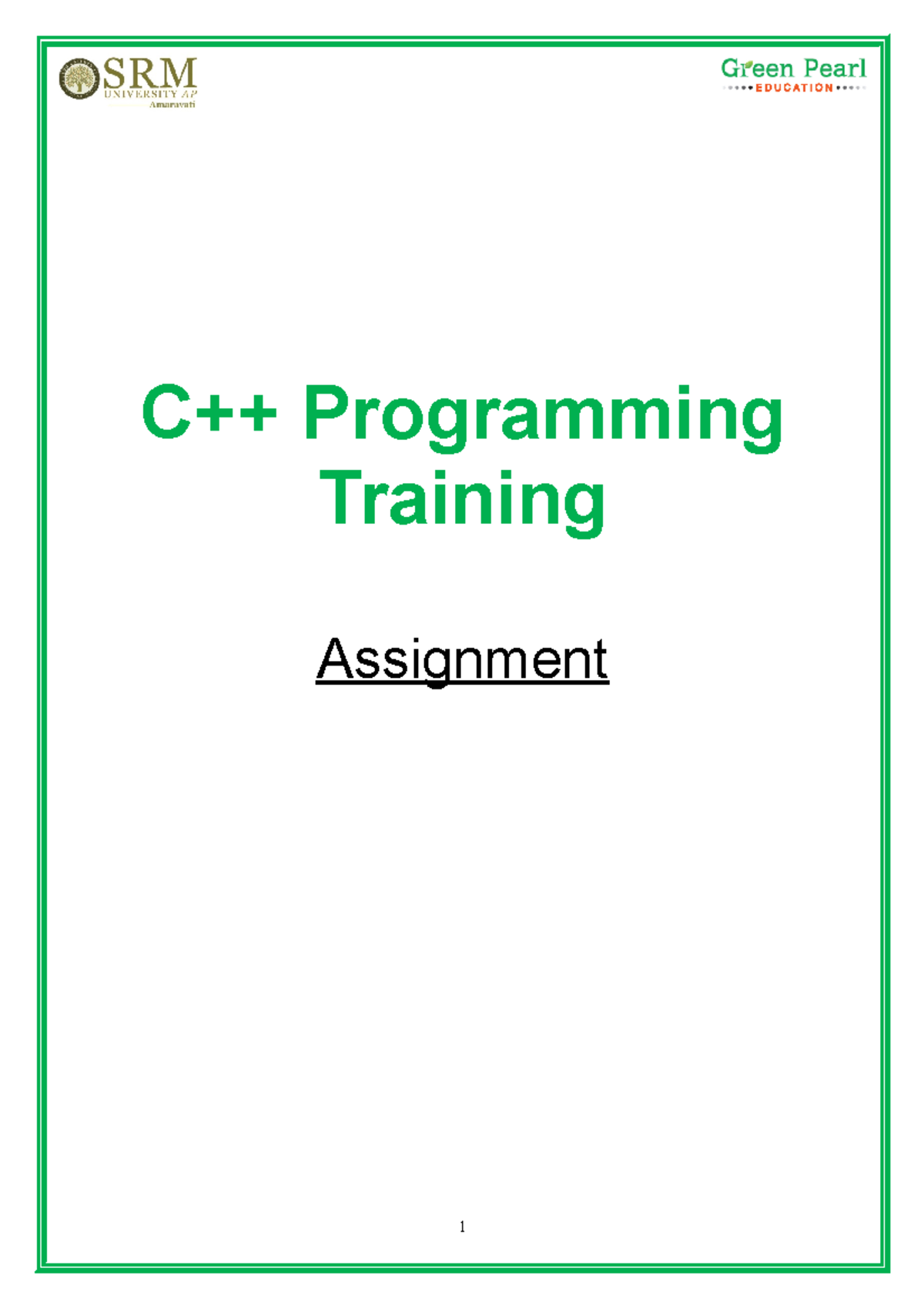 C++ Programming Training – Assignment - Session 12 - C++ Programming ...