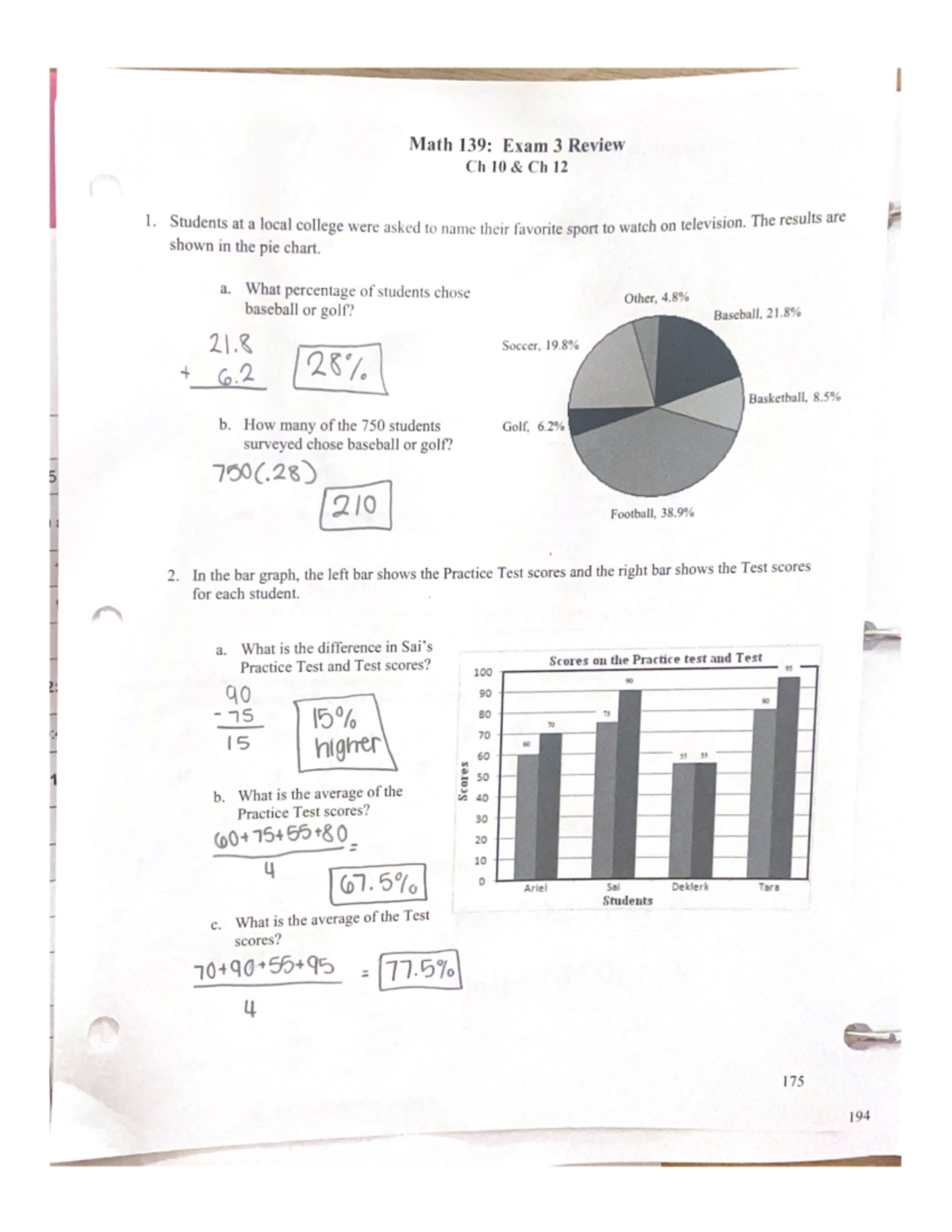 Math 139 practice material for exam 4 (dragged) - MATH 139 - Studocu