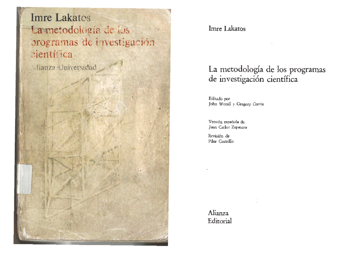 12. Imre Lakatos - Los programas de investigacion cientifica - tos