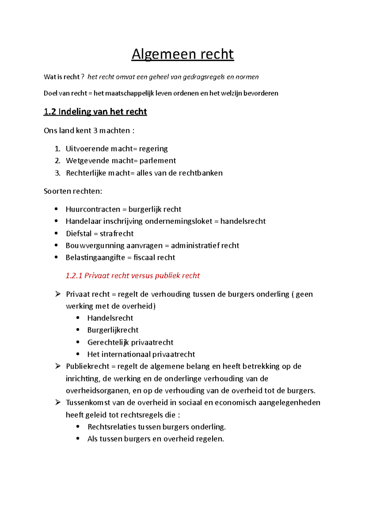 Algemeenrecht2[3222] Algemeen recht Wat is recht ? het recht omvat een geheel van