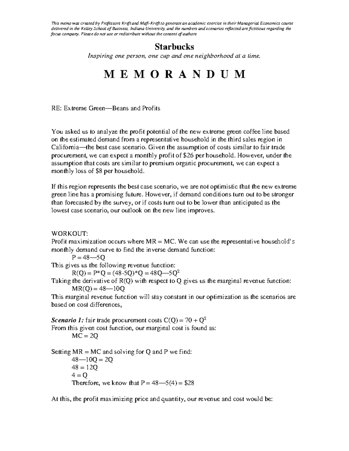 Week 04 Team Memo Suggested Solution - ECON-E 425 - IU Bloomington ...