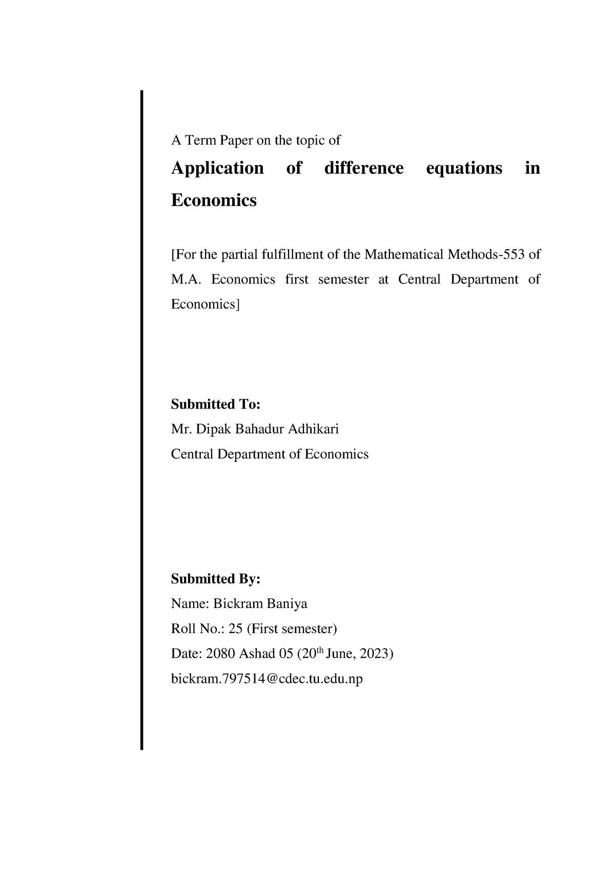 application-of-difference-equations-in-economics-a-term-paper-on-the