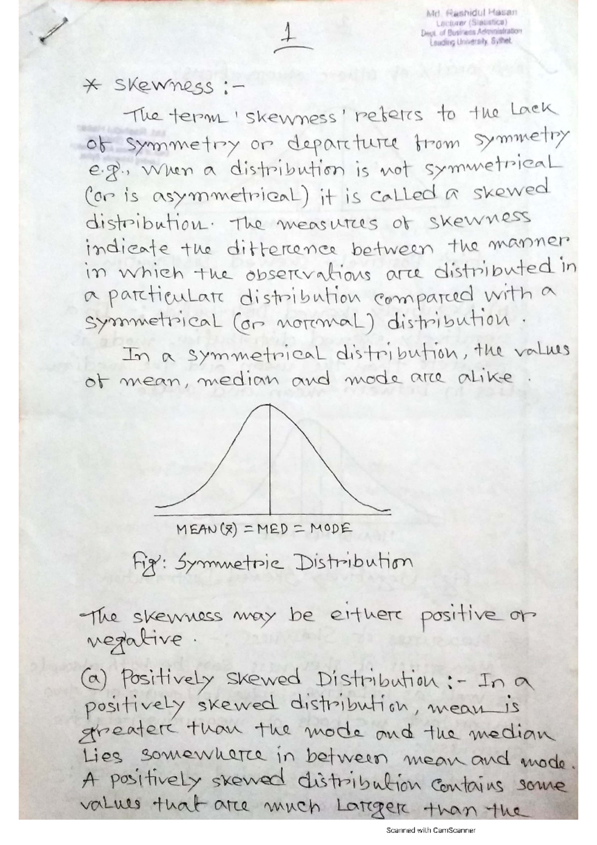 Skewness and Kurtosis - math - Calculus And Linear Algebra - Studocu