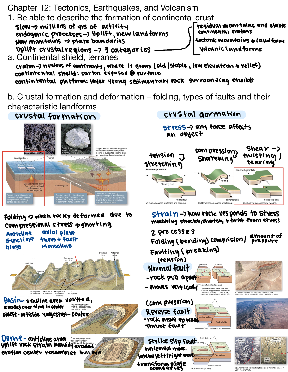 Intro To Landforms Ch 12 Study Guide - Chapter 12: Tectonics ...