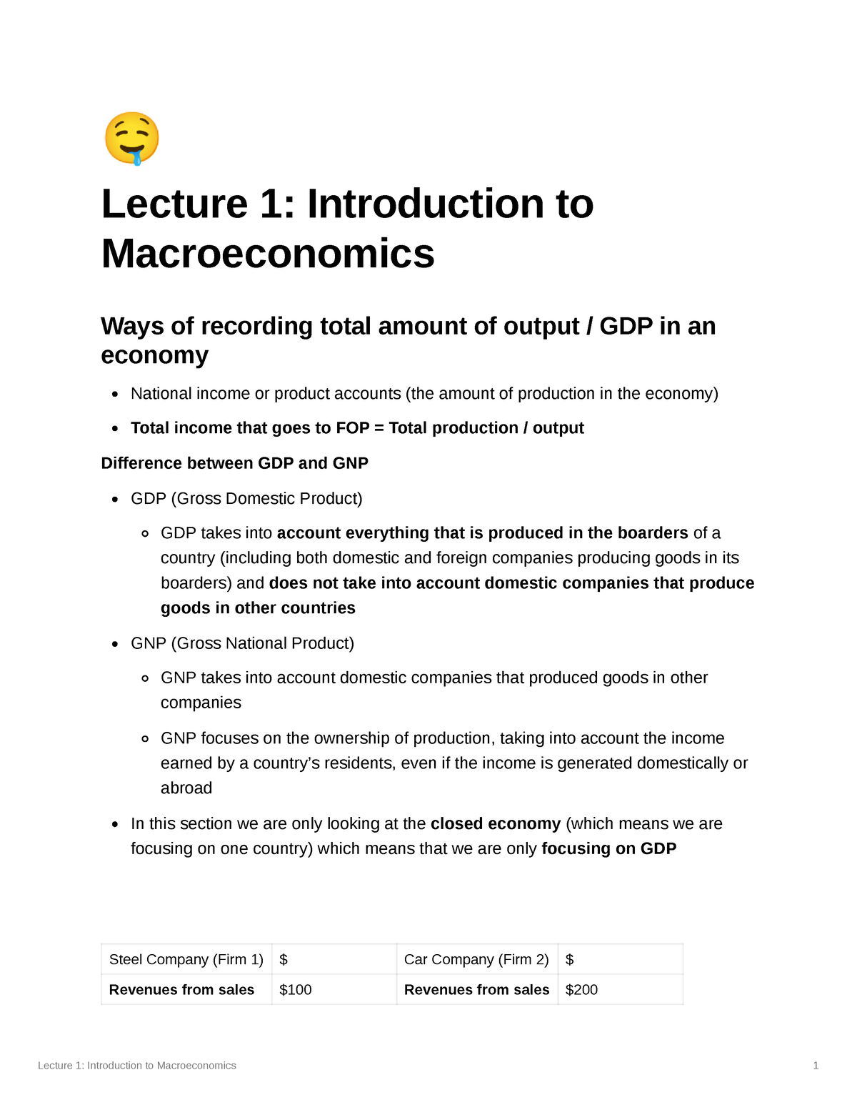 Lecture 1 Introduction To Macroeconomics - 🤤 Lecture 1: Introduction To ...