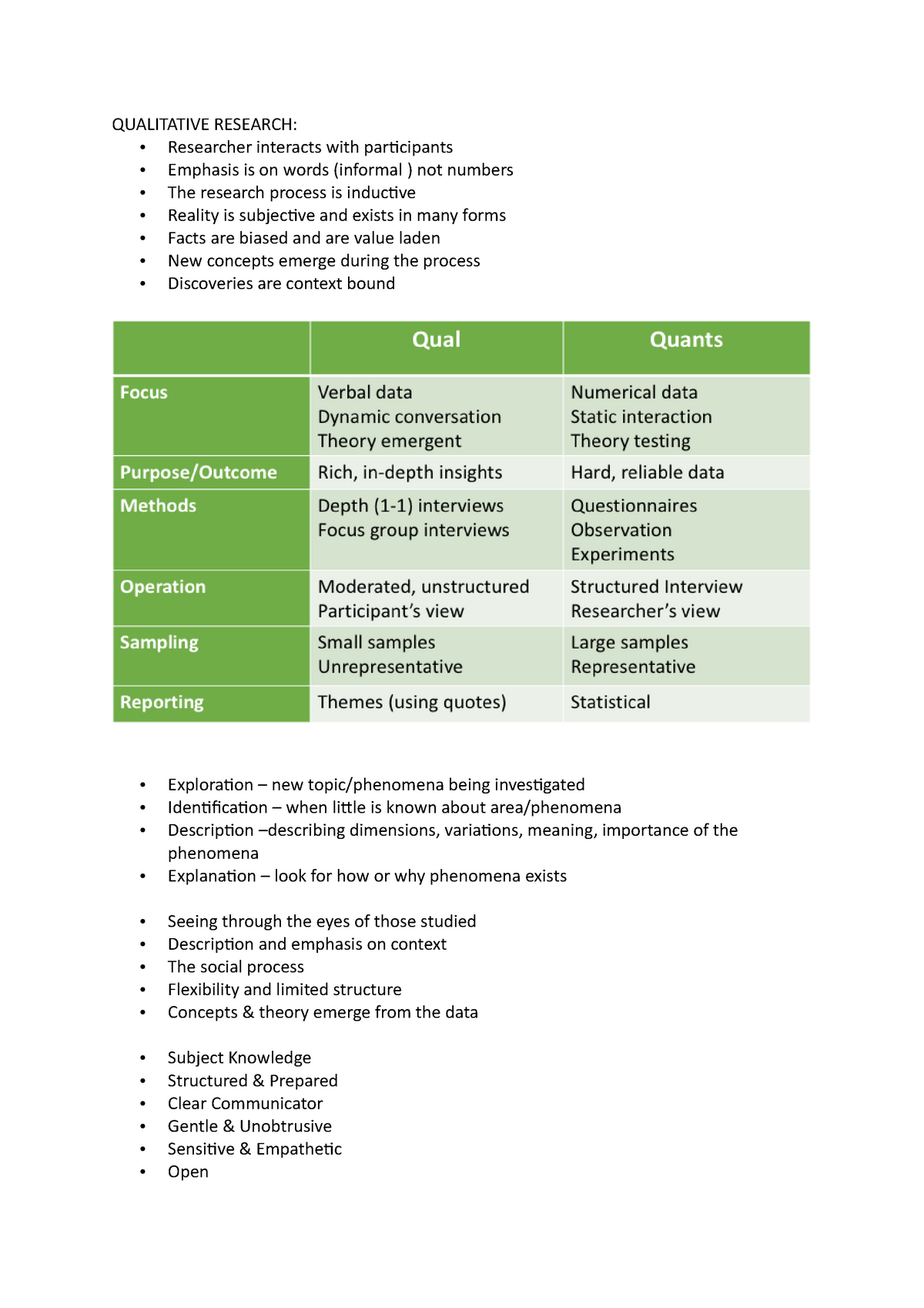 qualitative research lecture notes