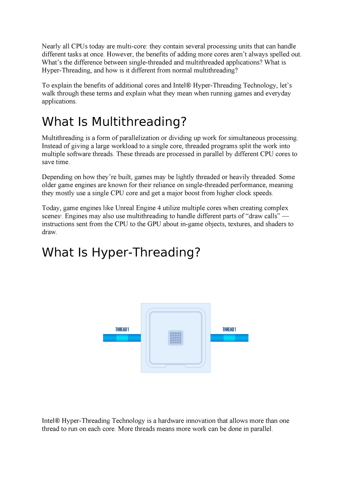 Hyperthreading Technology - Nearly All CPUs Today Are Multi-core: They ...