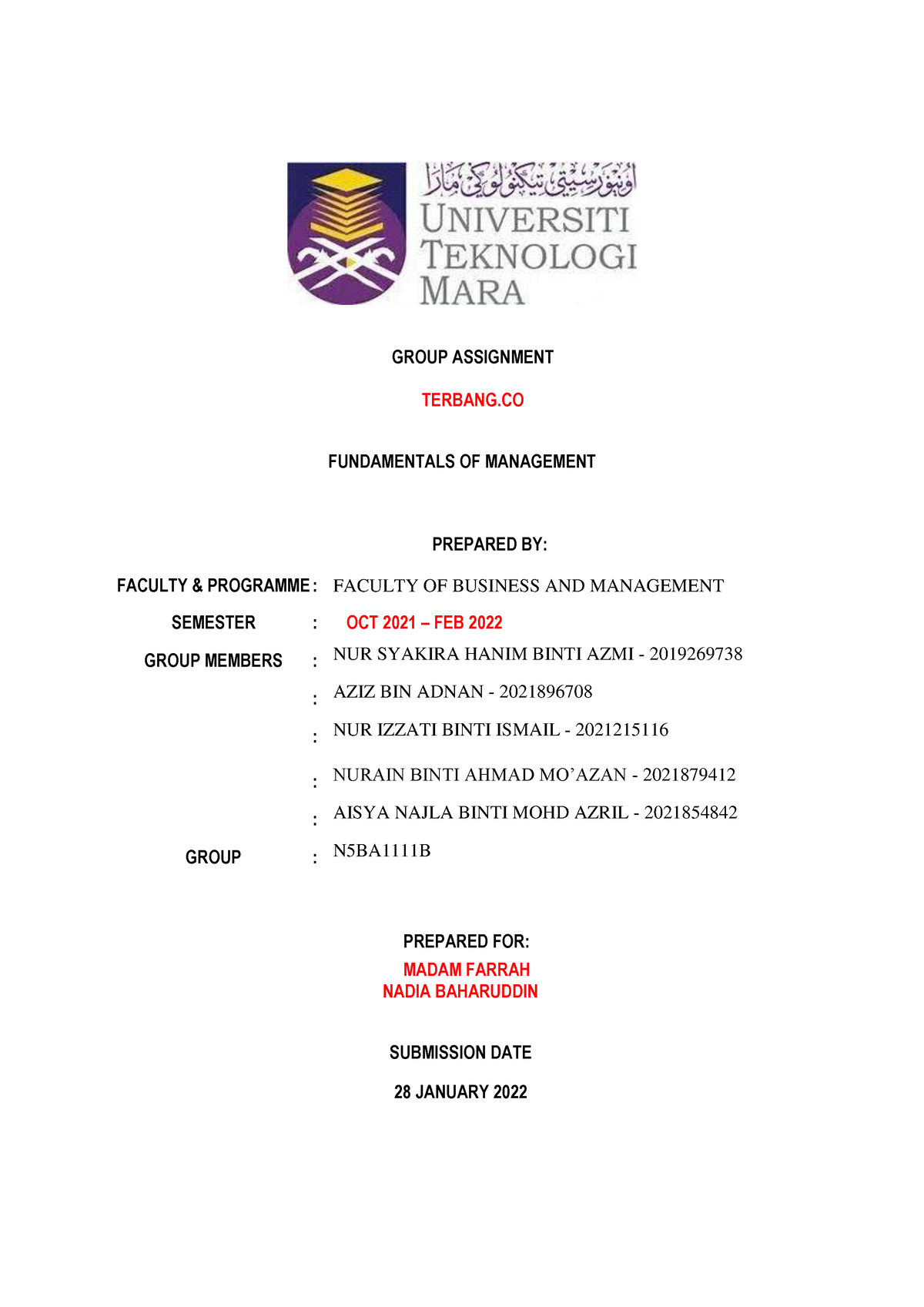 mgt162 group assignment quality