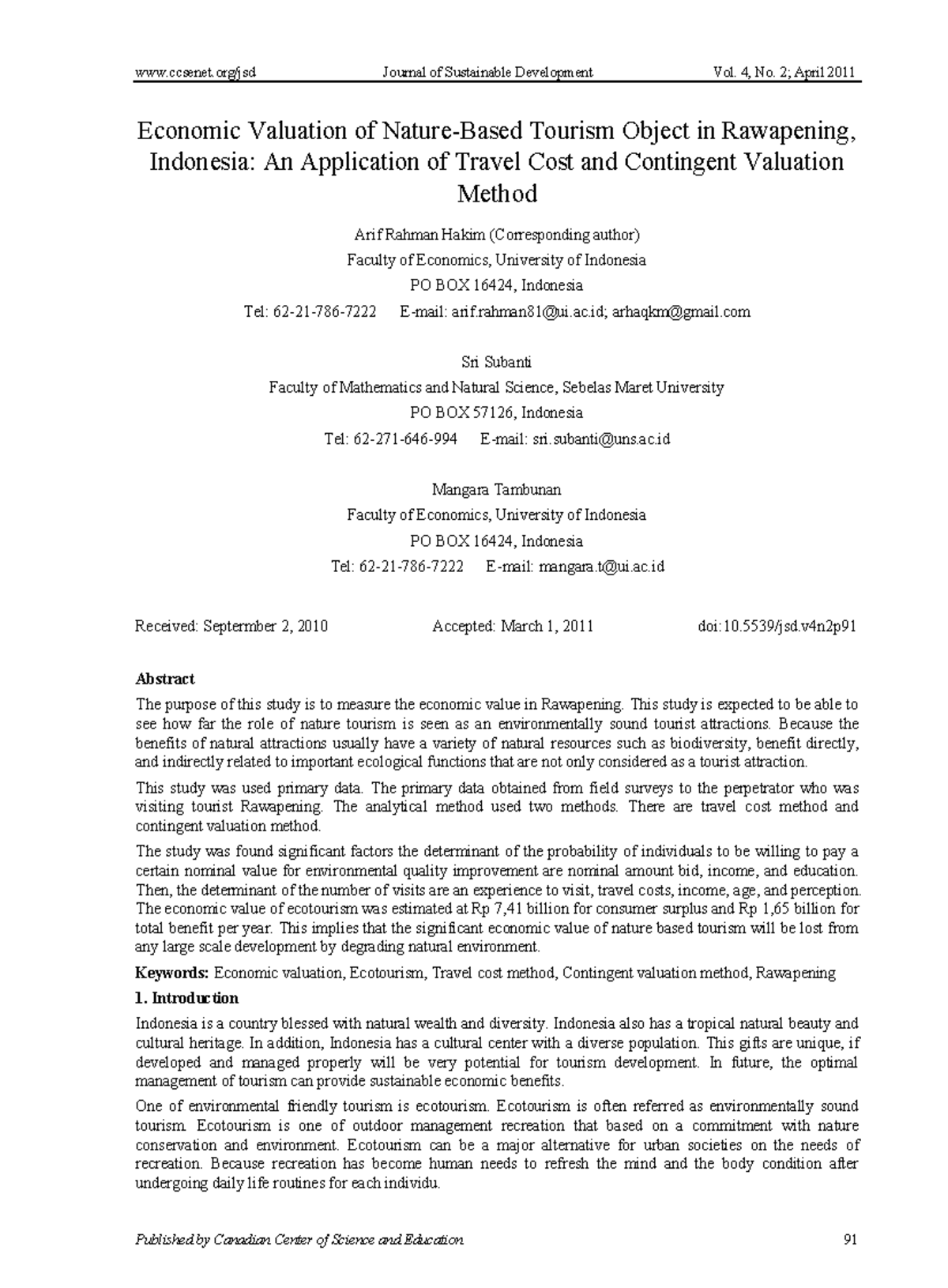 1 1017630772 irike Published by Canadian Center of Science and