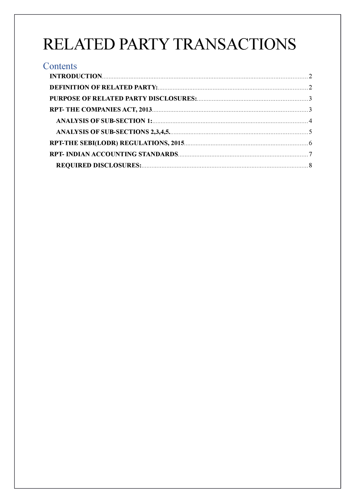 Related Party Transactions - RELATED PARTY TRANSACTIONS - Studocu