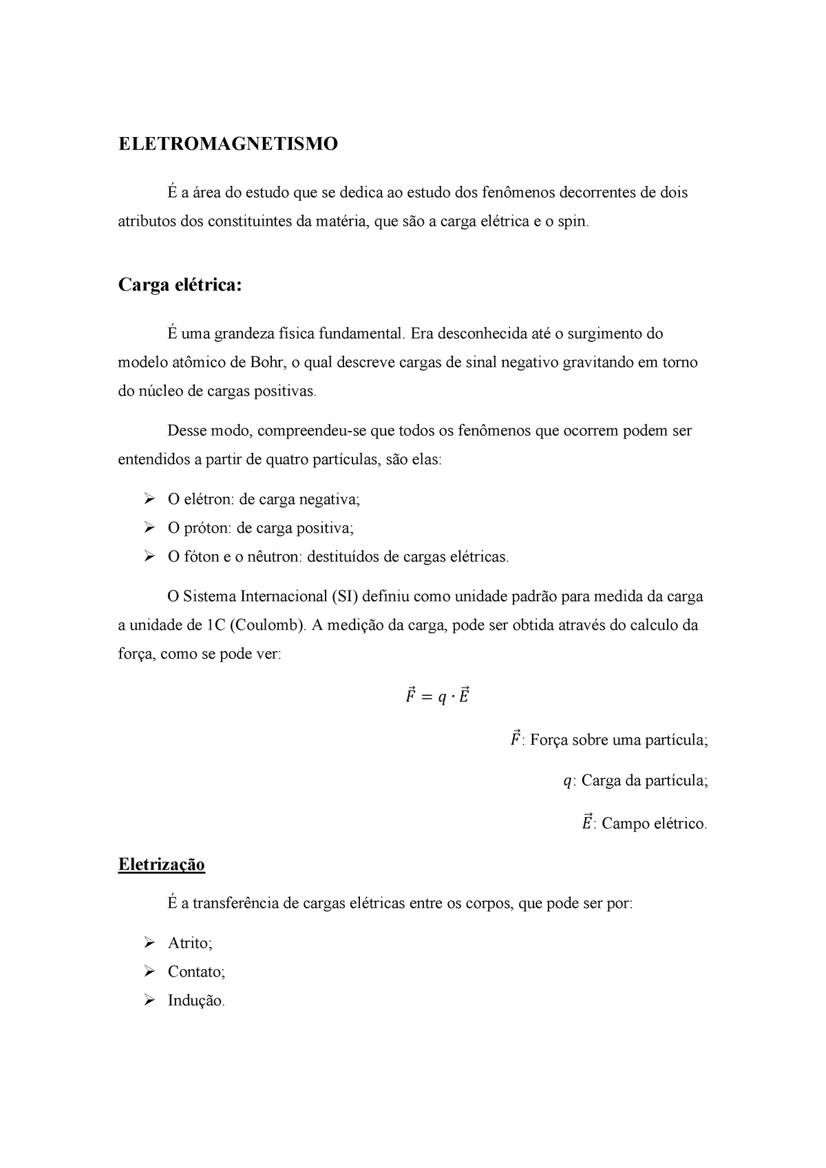 Eletromagnetismo - Introdução - ELETROMAGNETISMO É A área Do Estudo Que ...