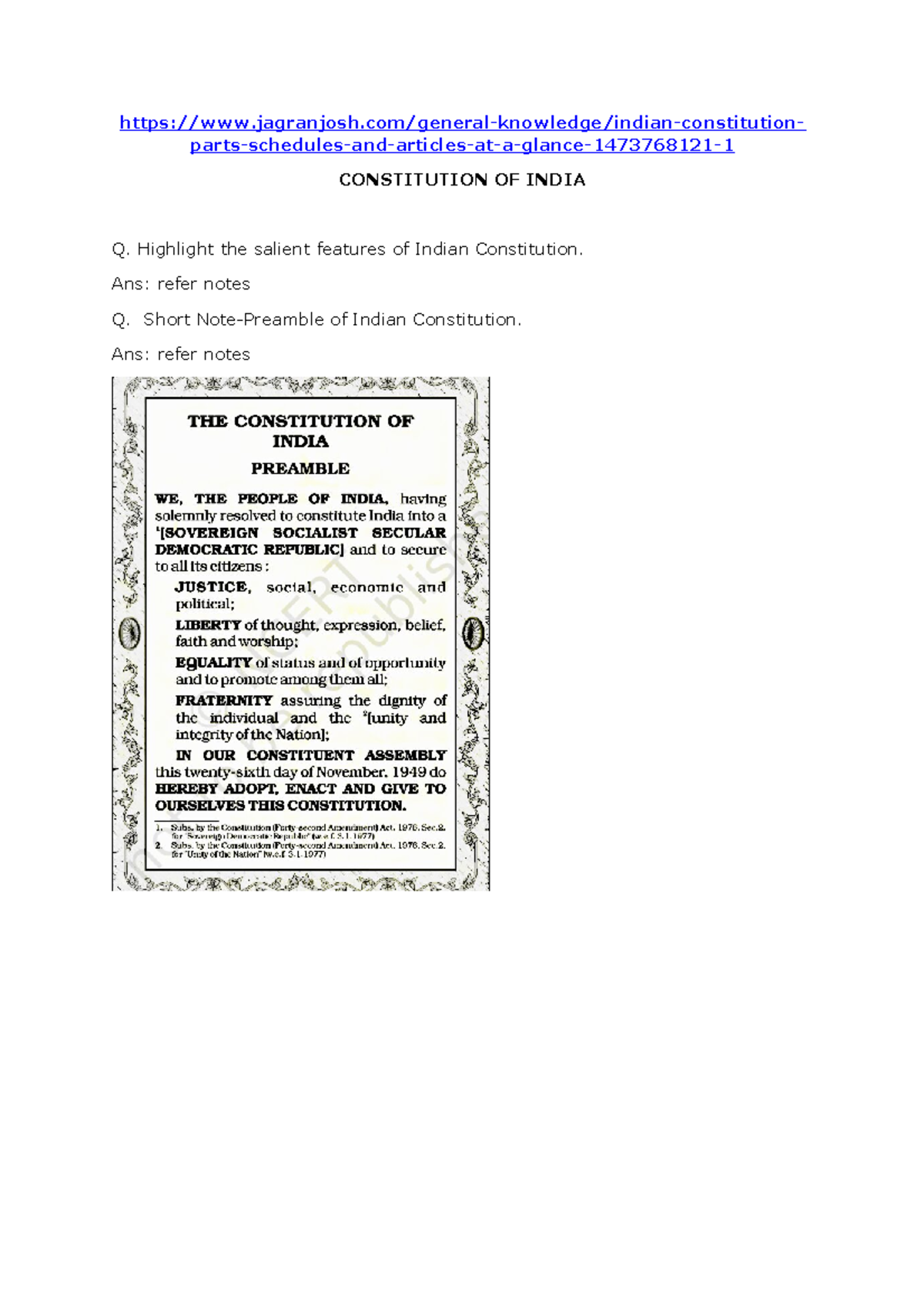 constitutional-notes-jagranjosh-general-knowledge-indian-constitution