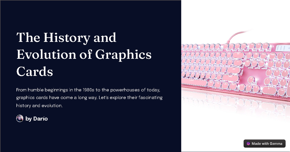 The History and Evolution of Graphics Cards Te Hitory ad Evolutio of