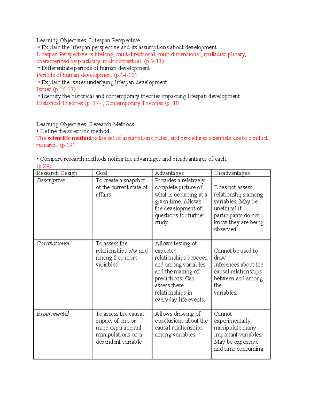 Chapter 1- Introduction To Lifespan Development - Learning Objectives ...