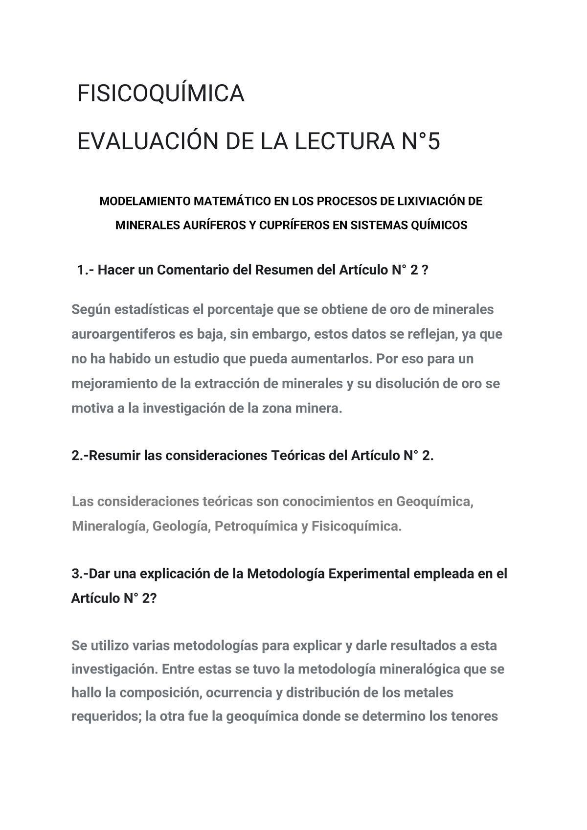 Lectura 5 - asfa - FISICOQUÍMICA EVALUACIÓN DE LA LECTURA N