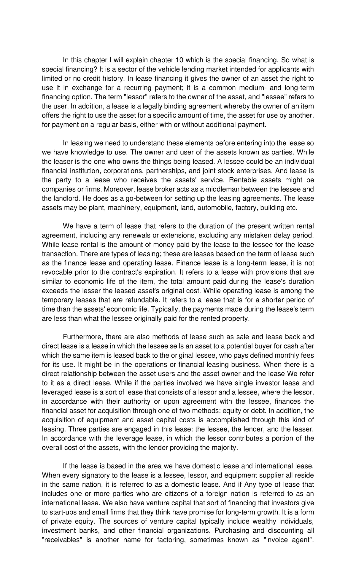 Activity 9 - chapter 10 summary - In this chapter I will explain ...