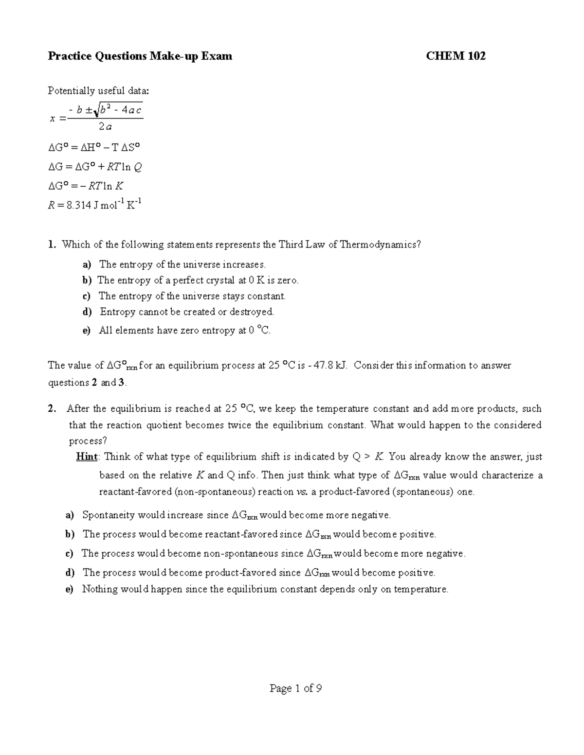 Practice Questions Make-up Exam Winter 2022 - Practice Questions Make ...