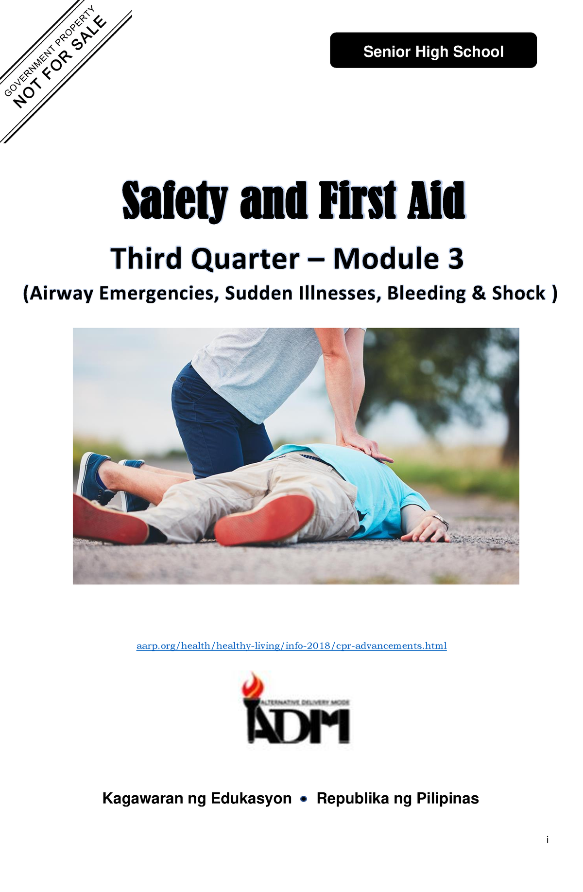 Safety AND First AID Module 3 - i Safety and First Aid Third Quarter ...