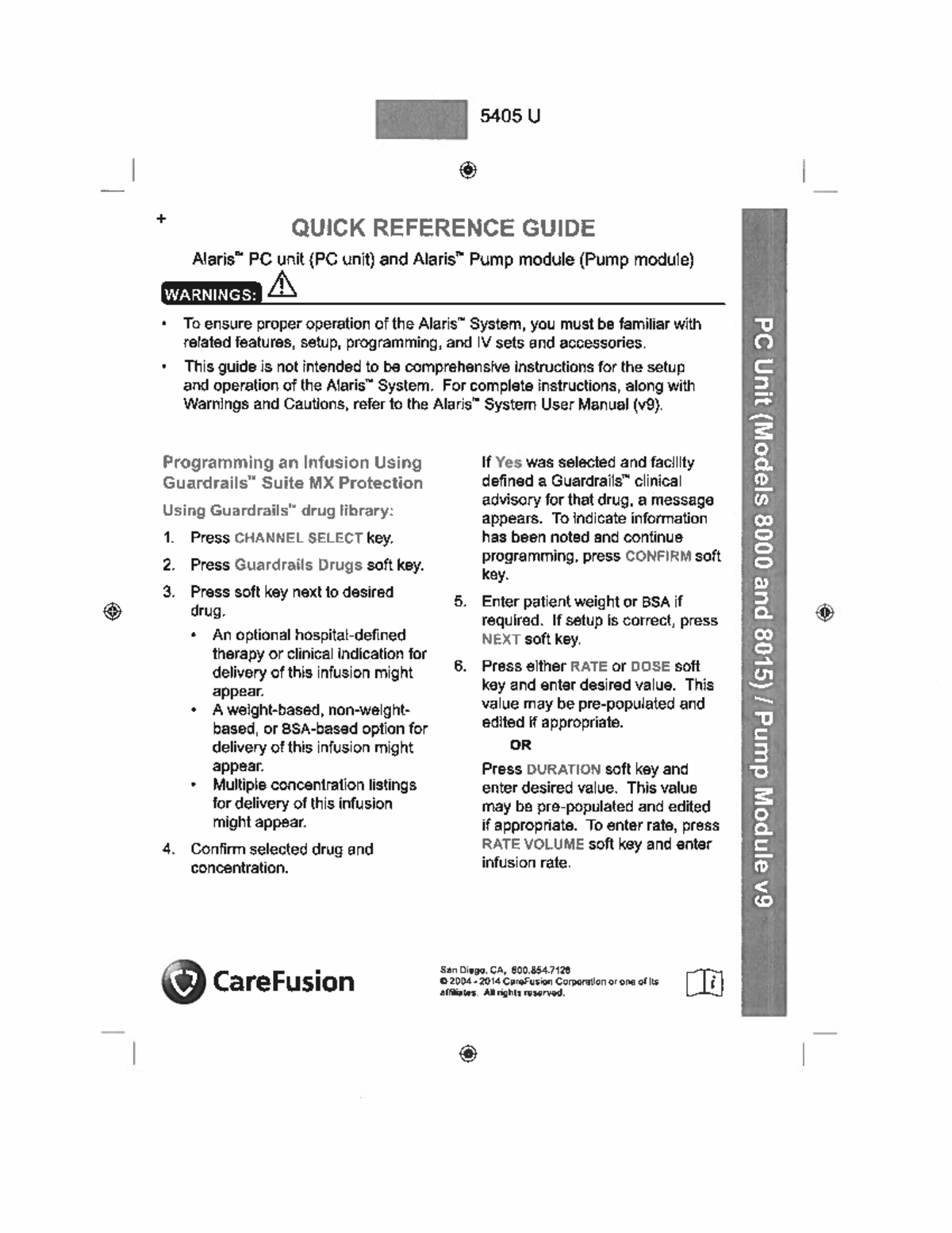 Alaris pump quick reference guide NURS 1220 Studocu