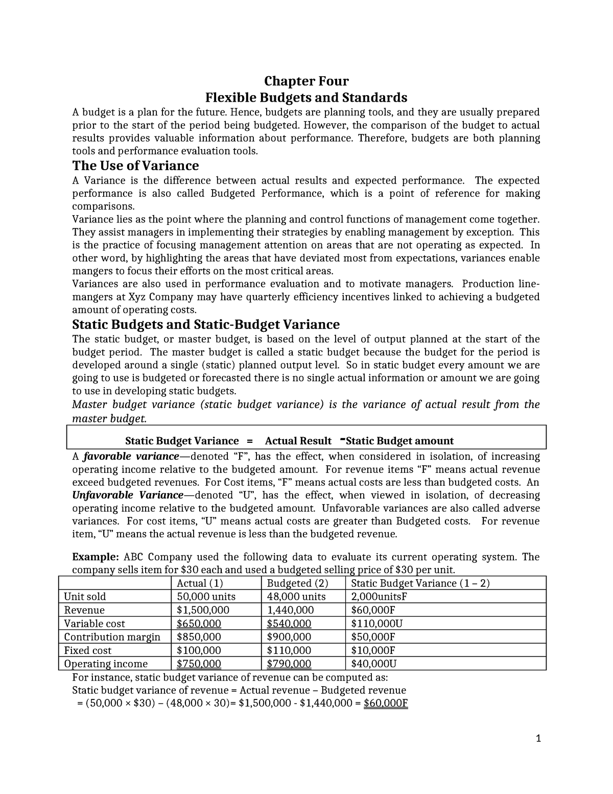 chapter-4-flexible-budget-chapter-four-flexible-budgets-and-standards