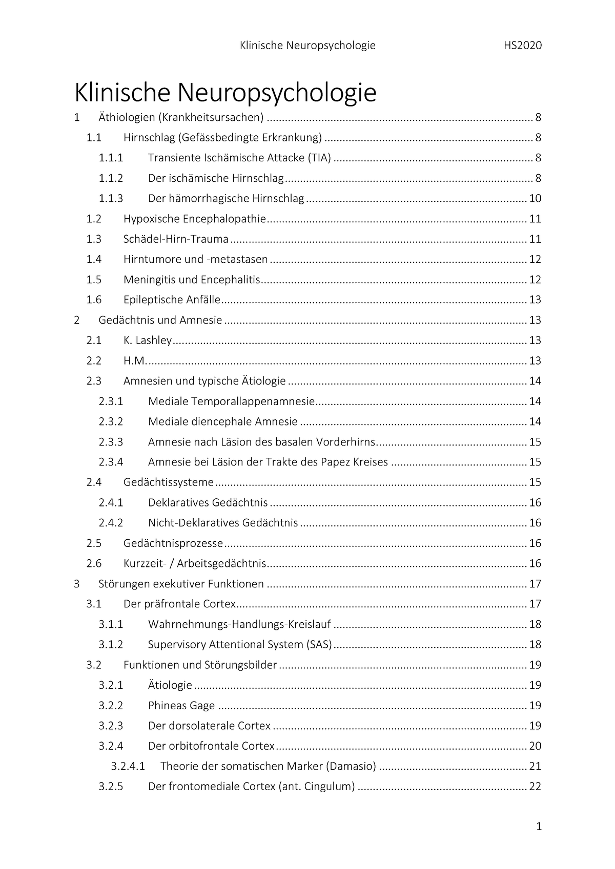 Klinische Neuropsychologie ZF - Klinische Neuropsychologie 1 ...