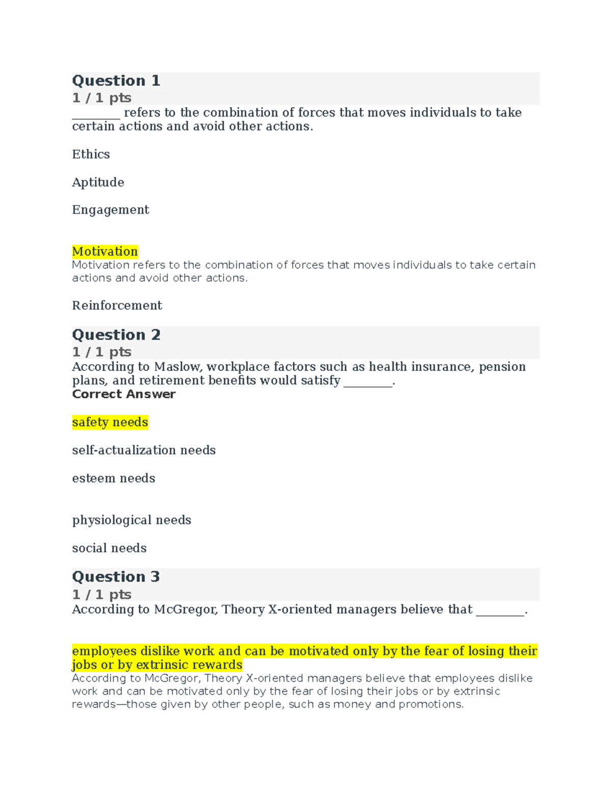 QUIZ 10 - Chapter 10 quiz - Question 1 1 / 1 pts ________ refers to the ...