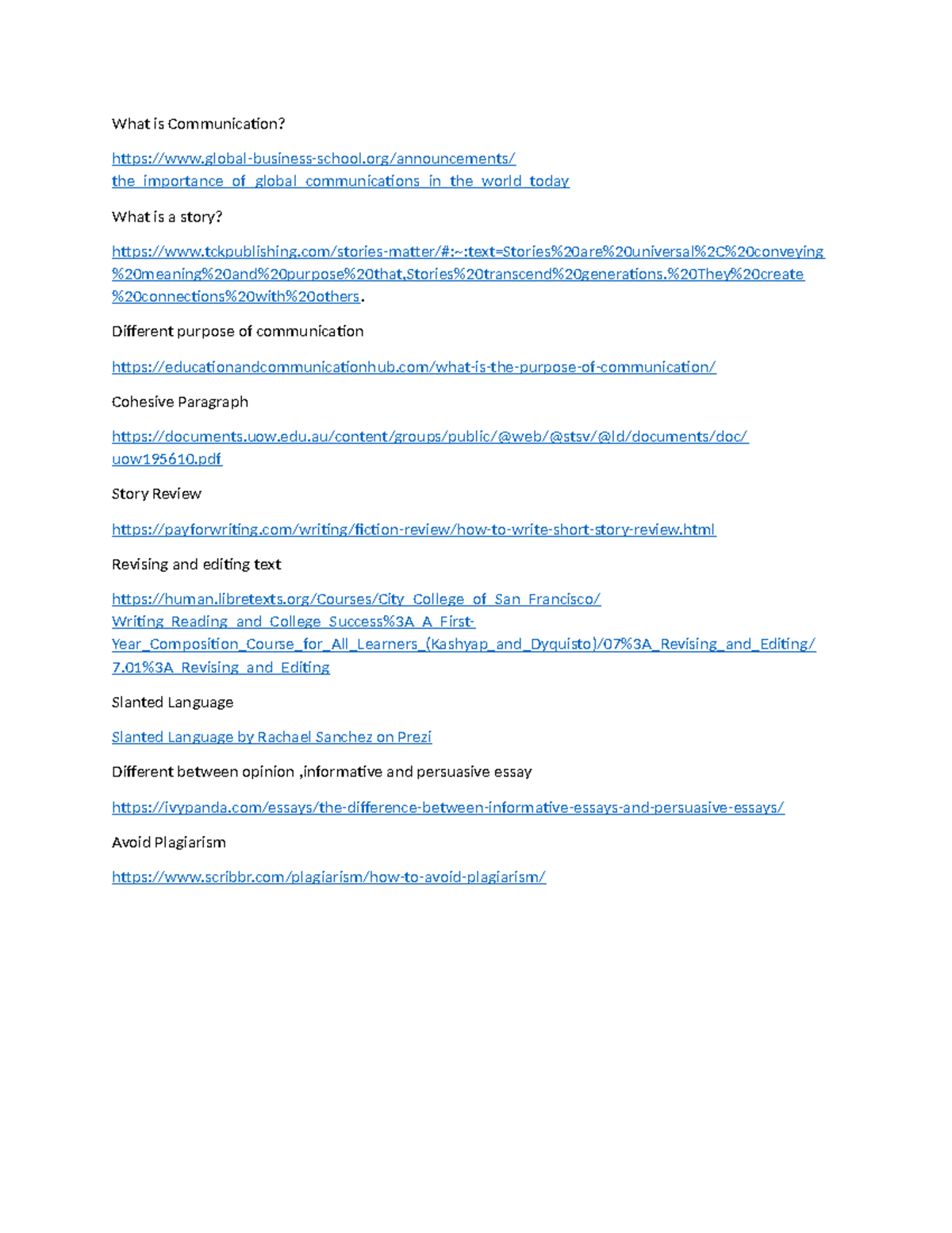 Links for references - What is Communication? global-business-school ...
