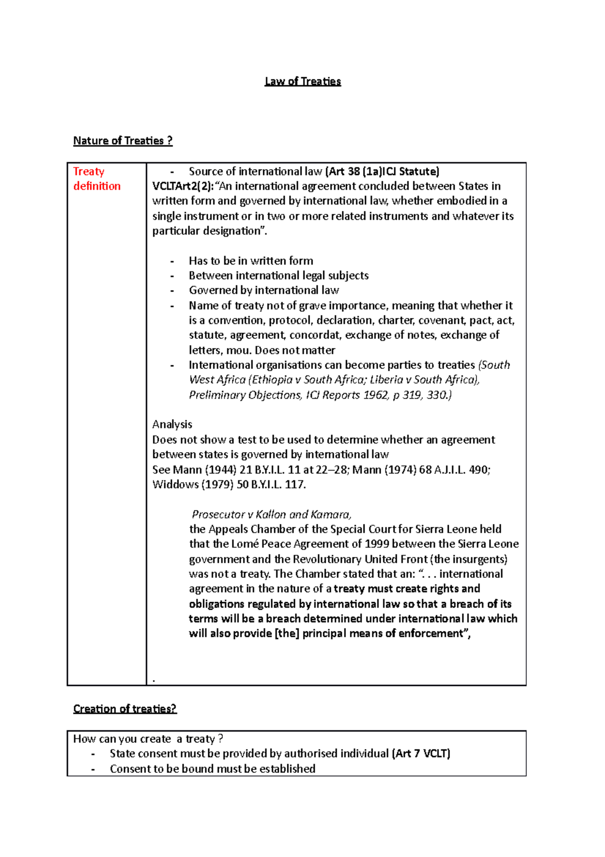 Law Of Treaties - Law Of Treaties Nature Of Treaties? Treaty Definition ...