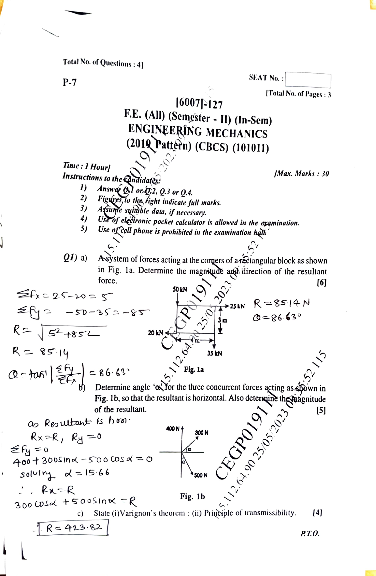 Insem Model Answer - Civil Engineering - SPPU - Studocu