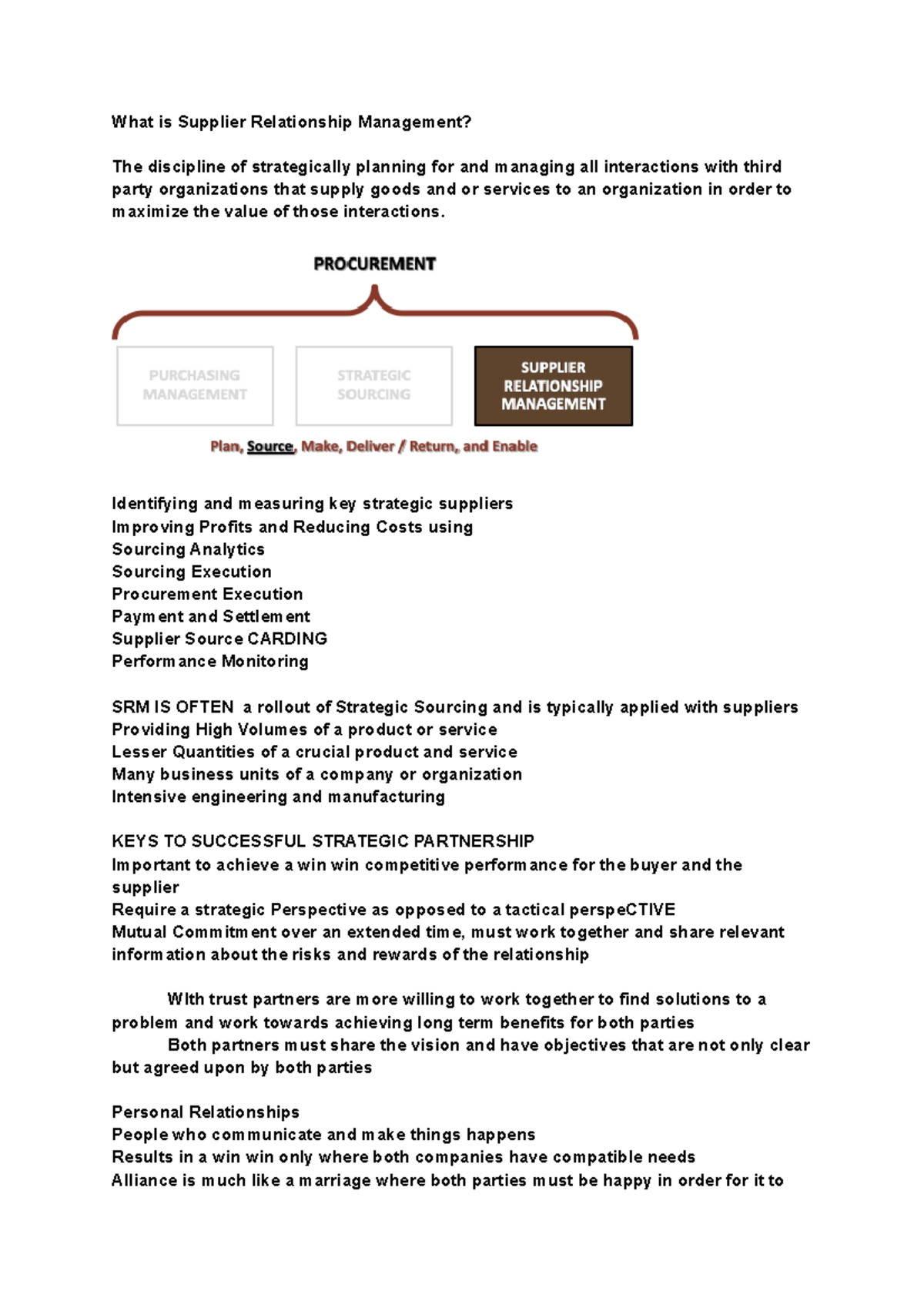 Scm Chapter 7 Summary Fundamentals Of Supply Chain Management What Is Supplier Relationship 3272