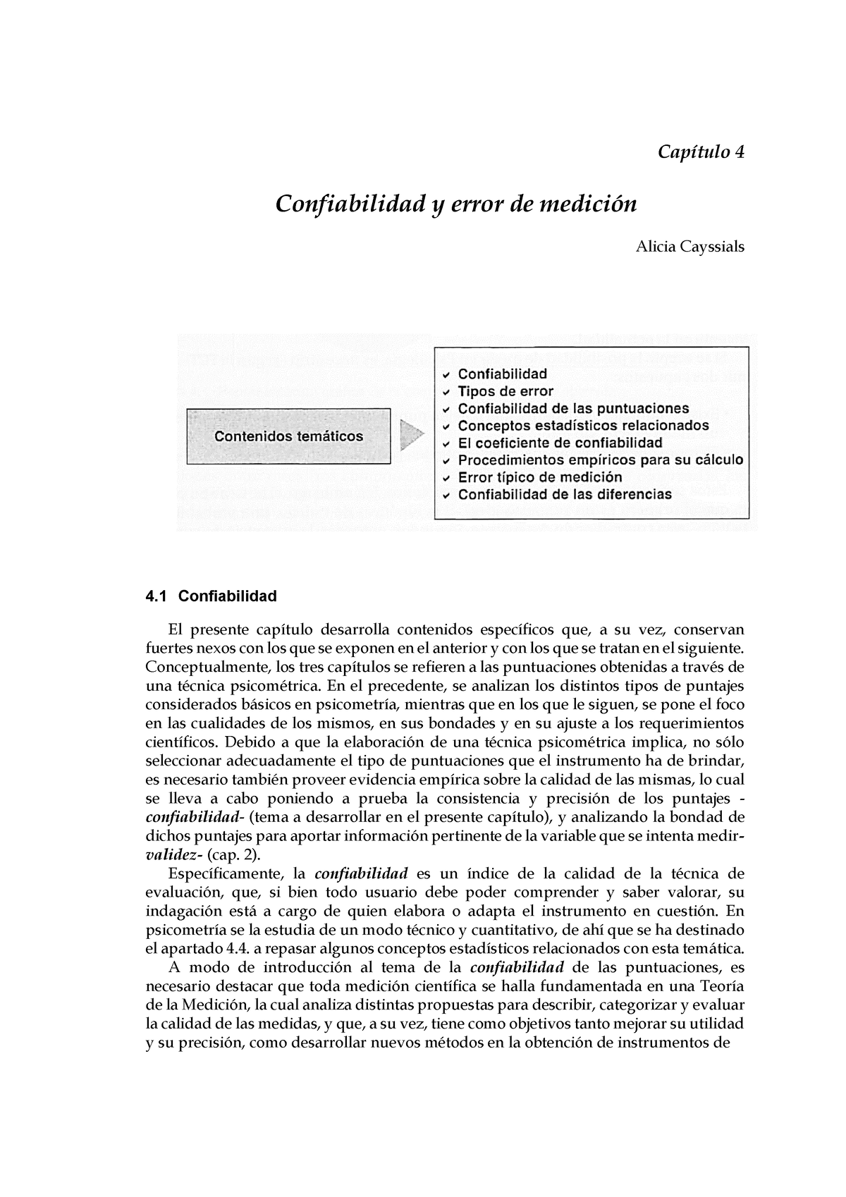 Cap 4 Curso Basico De Psicometria Capítulo 4 Confiabilidad Y Error De Medición Alicia 4743