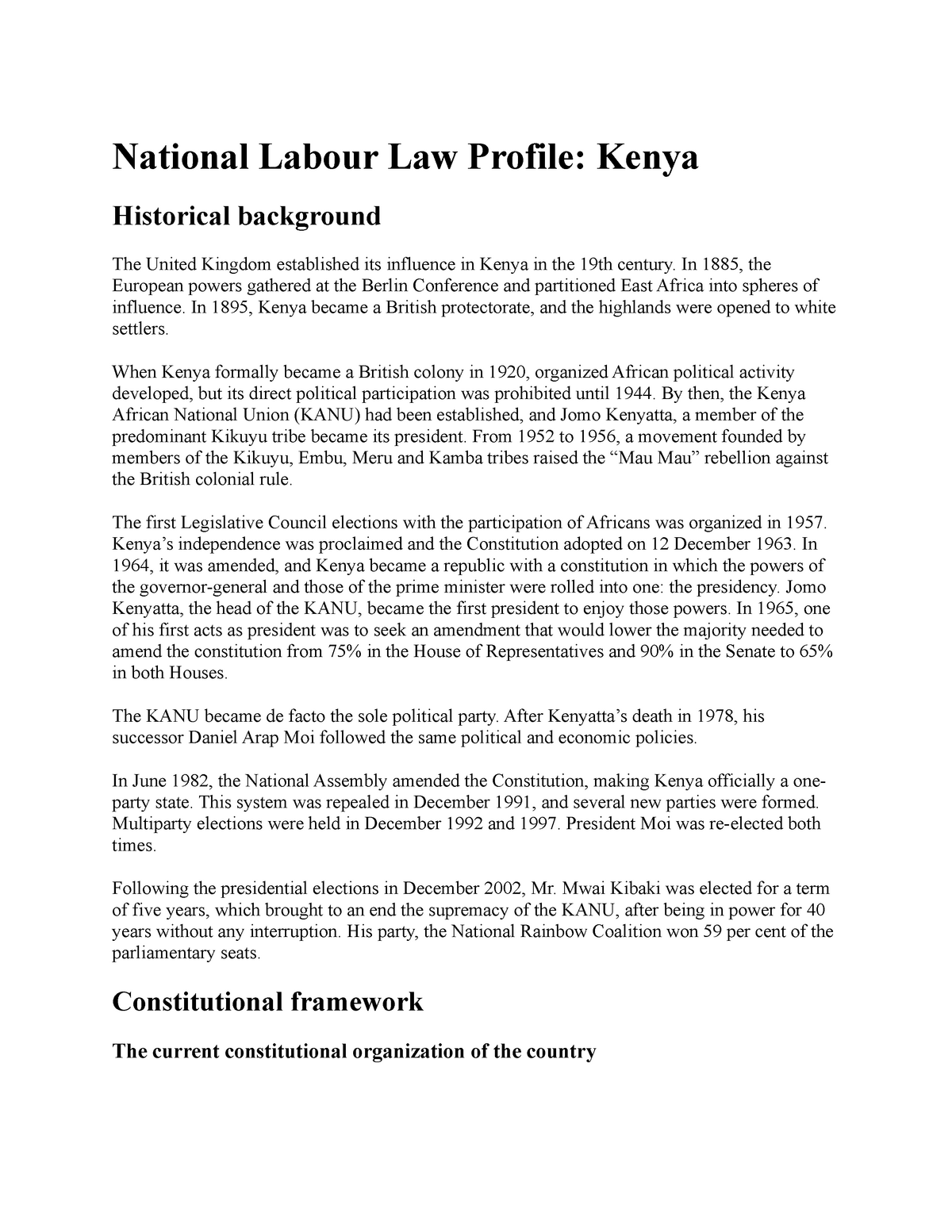 labour-law-in-kenya-notes-national-labour-law-profile-kenya-historical-background-the