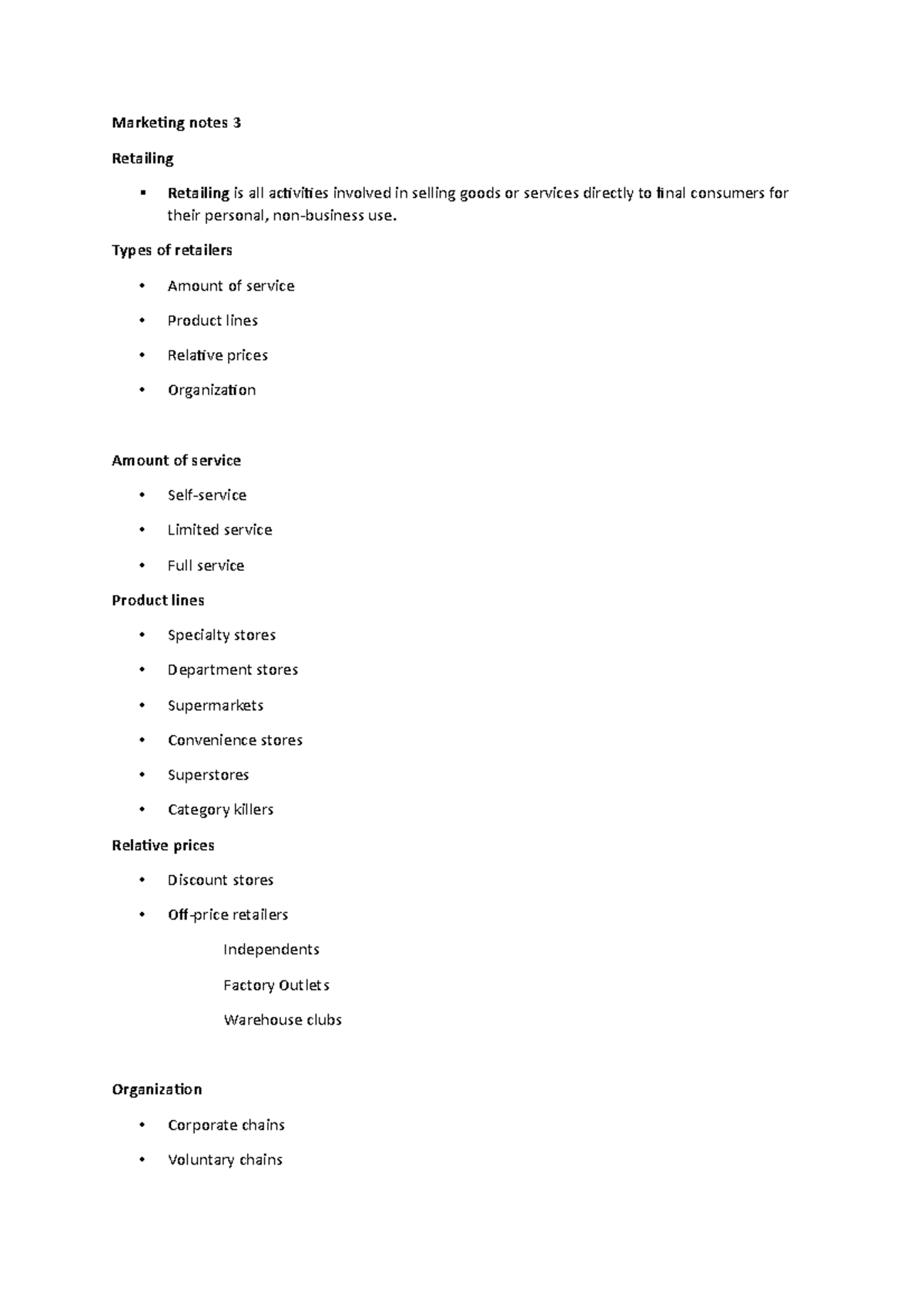 marketing-notes-3-types-of-retailers-amount-of-service-product