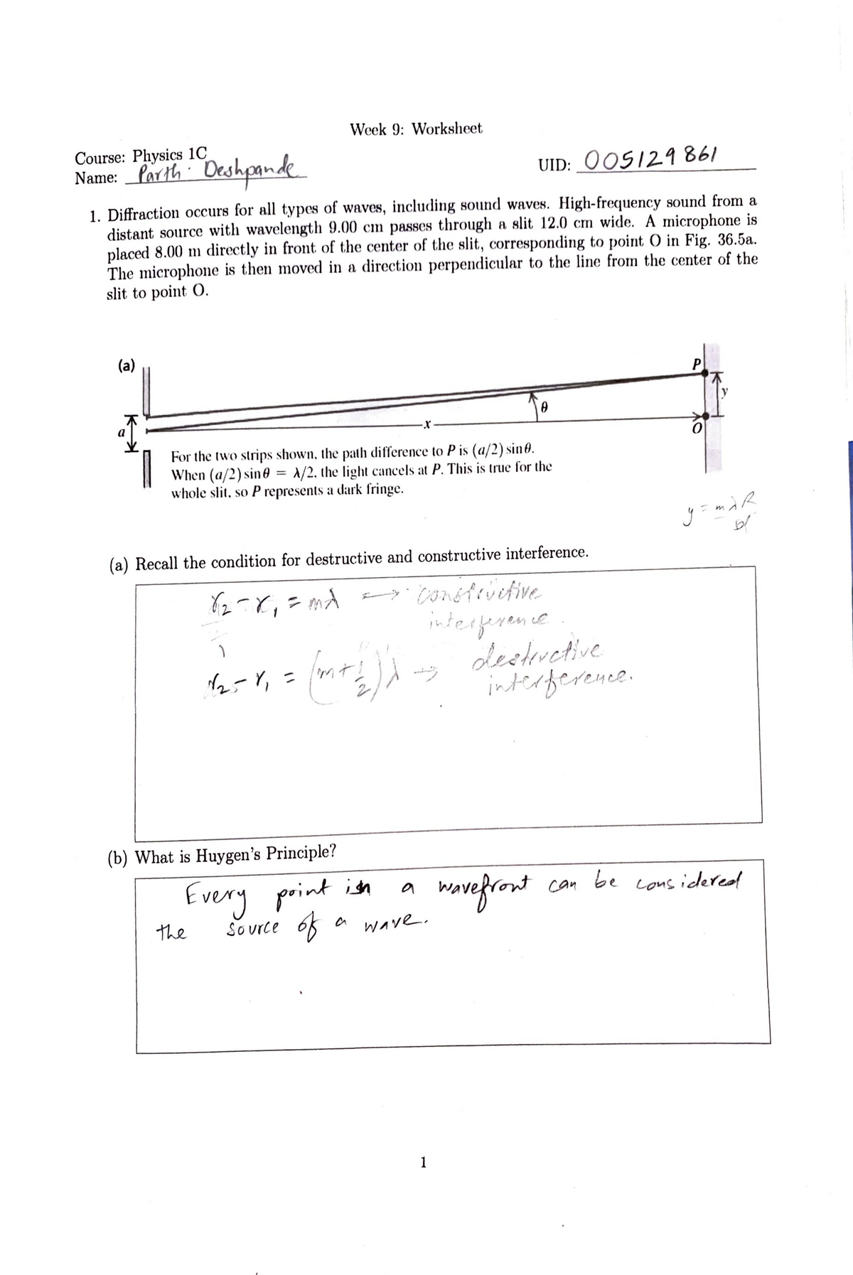 Wk9 1c - Practice Worksheet 9 - Week (): Worksheet Course: Physics LC ...