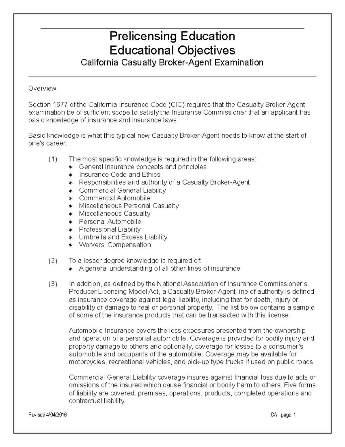 casualty-insurance-educational-objectives-california-casualty