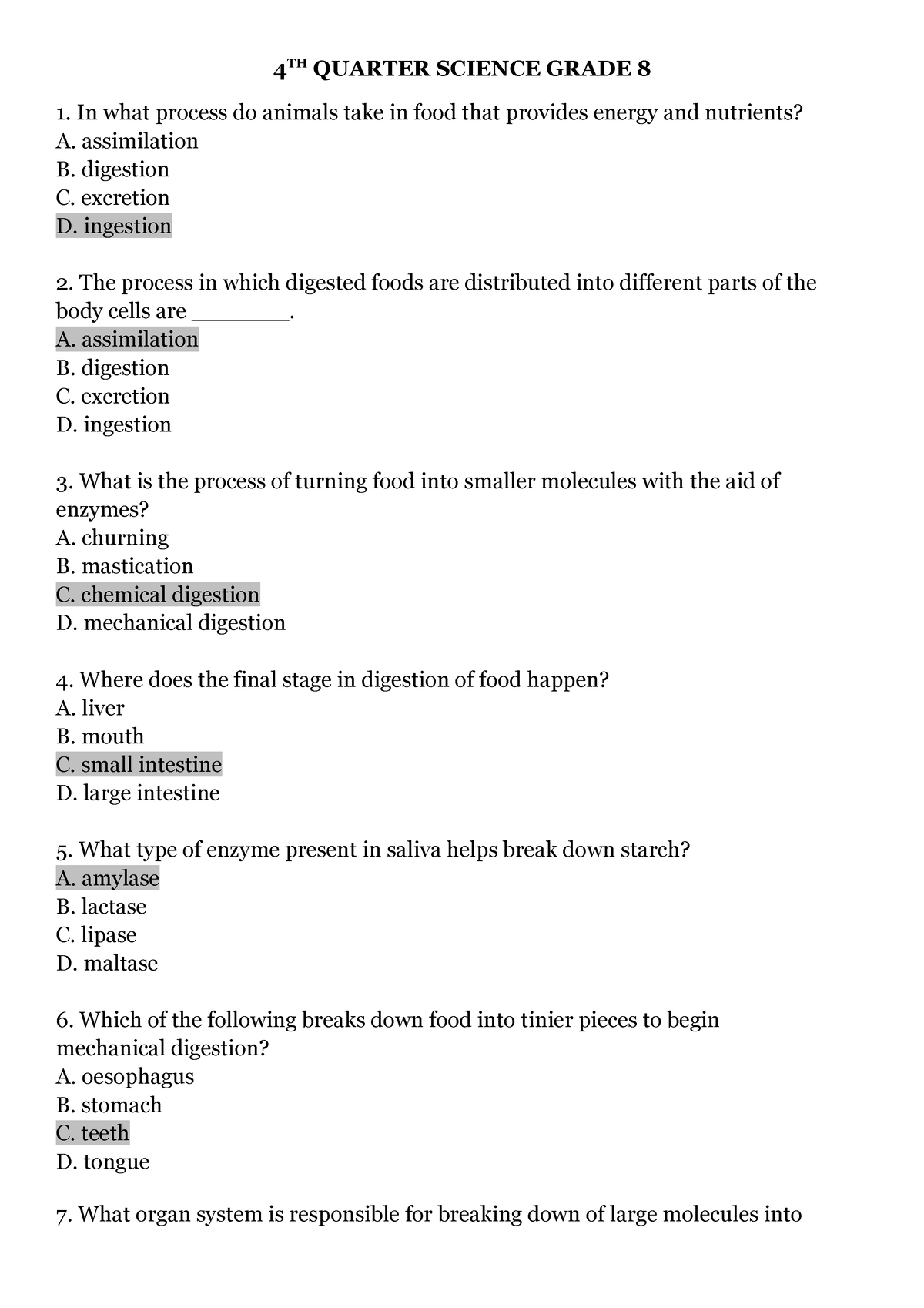 4TH Quarter Science Grade 8 - 4 TH QUARTER SCIENCE GRADE 8 In what ...