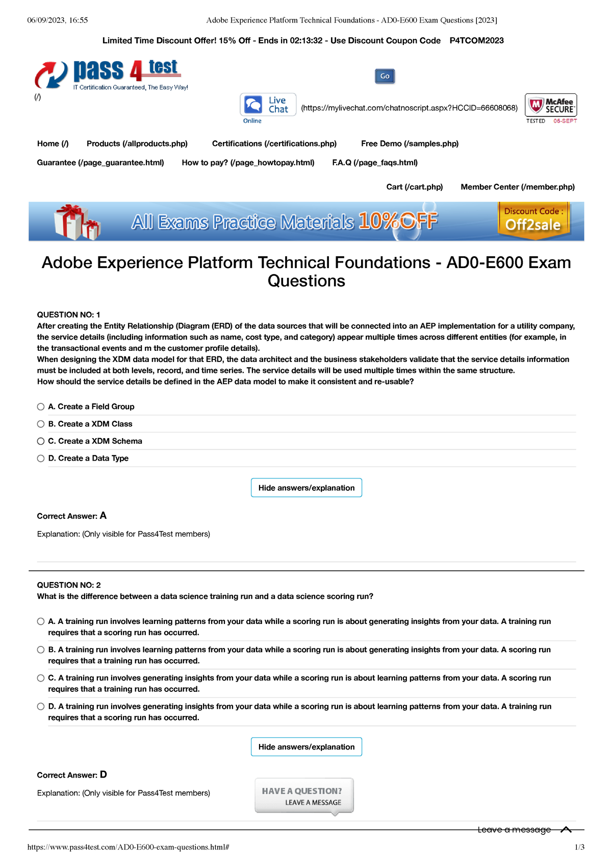 Prep6 - Ddd - 06/09/2023, 16:55 Adobe Experience Platform Technical ...