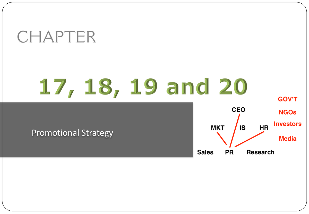 Lecture 9&10 Promotion B(final) S - Promotional Strategy LEARNING ...