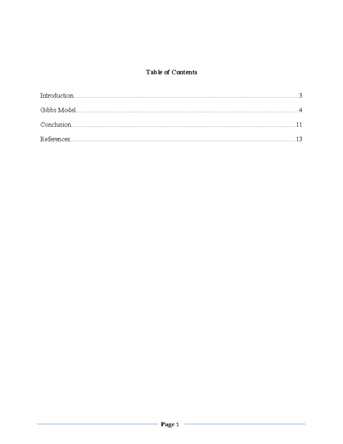 Nursing AND Gibbs Theory Table of Contents Studocu