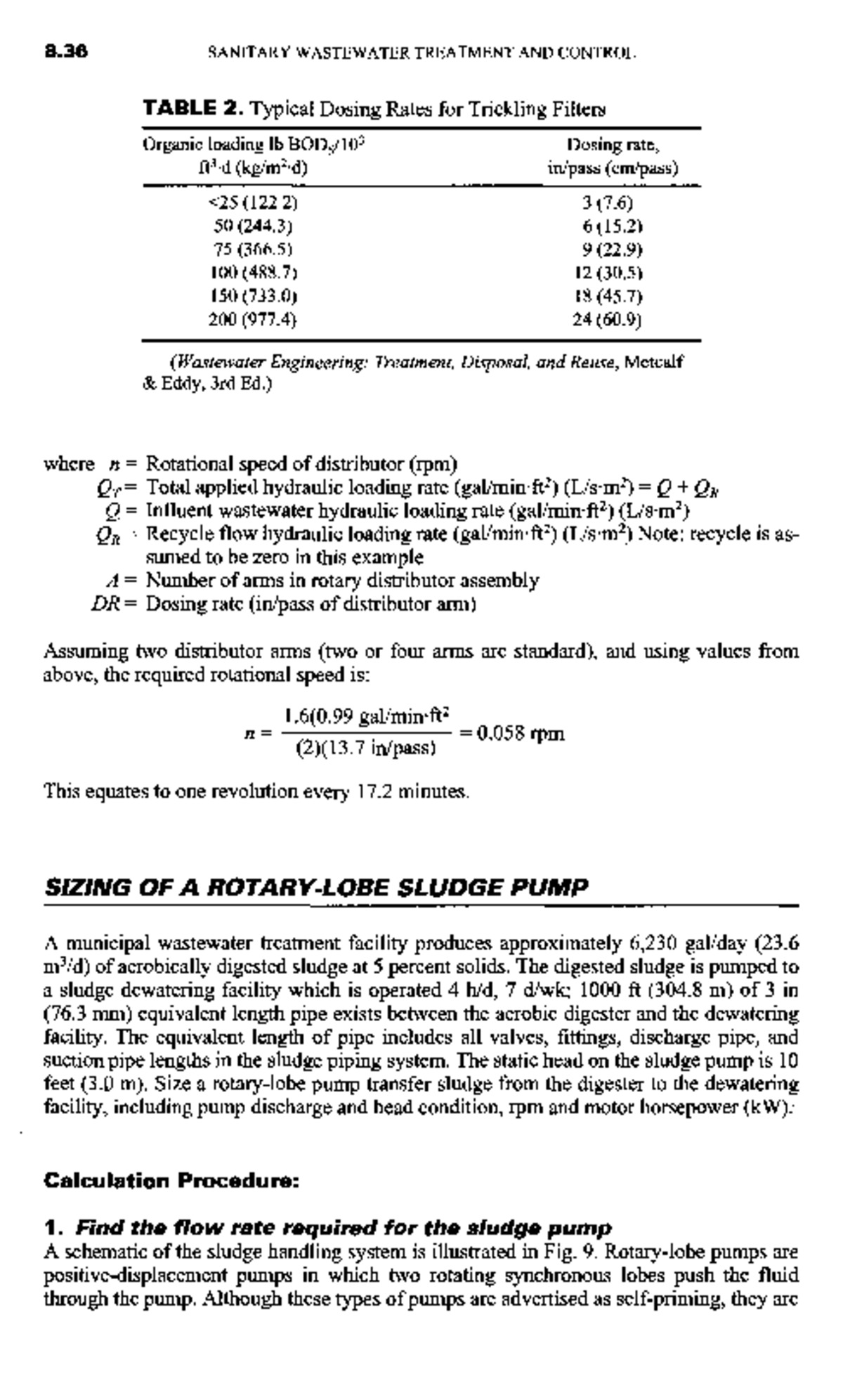 Handbook of civil engineering calculations 79 - TABLE 2. Typical Dosing ...