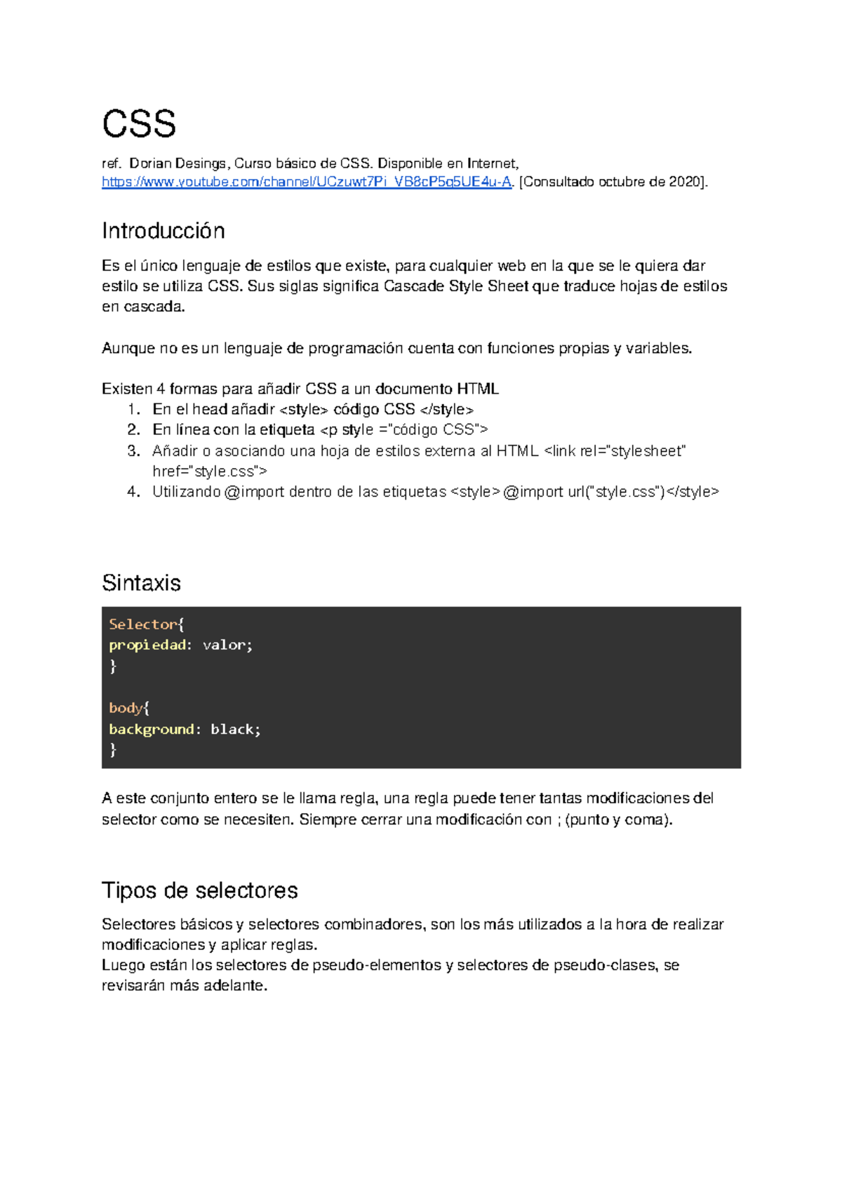 02 CSS - ftyftyftyyt - CSS ref. Dorian Desings, Curso básico de CSS ...