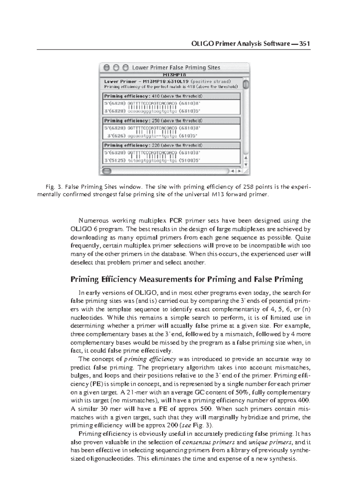 Introduction to bioinformatics122 OLIGO Primer Analysis Software